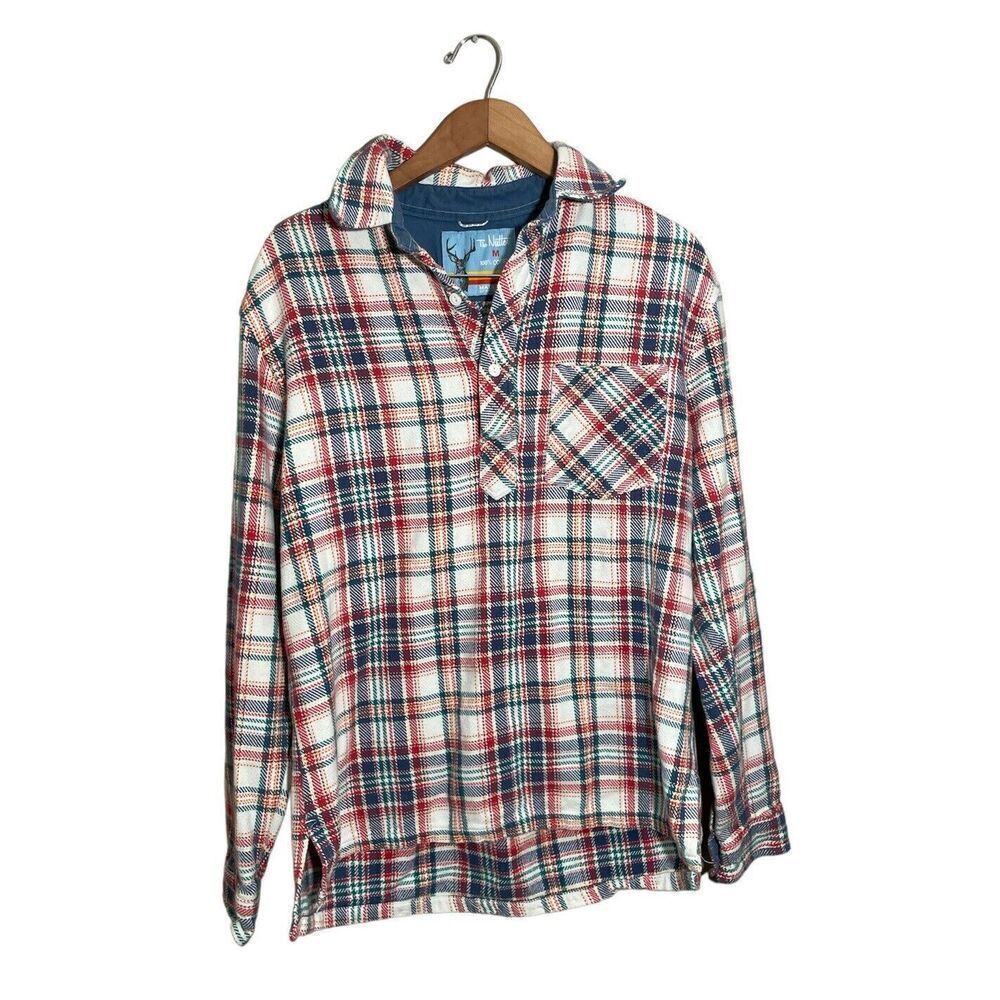 The Nutter‎ Chubbies Plaid Pullover Shirt Men’s Medium Long Sleeve Pocket